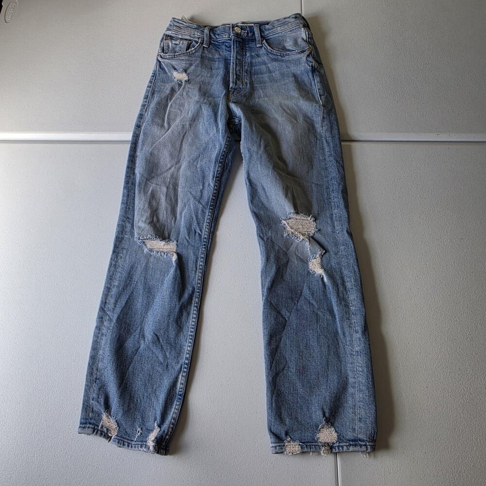 Mother Superior Jeans 26 Blue The Tomcat Confession High Rise Distressed USA